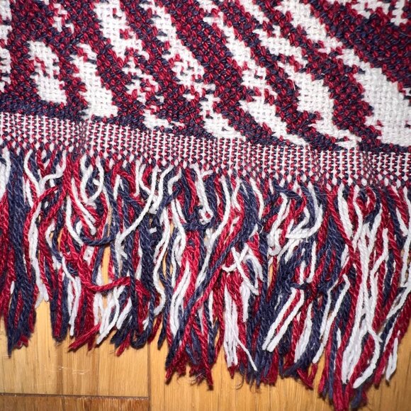 Bob Timberlake Home Throw Blanket Cotton Tapestry Winter RED WHT BLU Made in USA - Picture 4 of 12